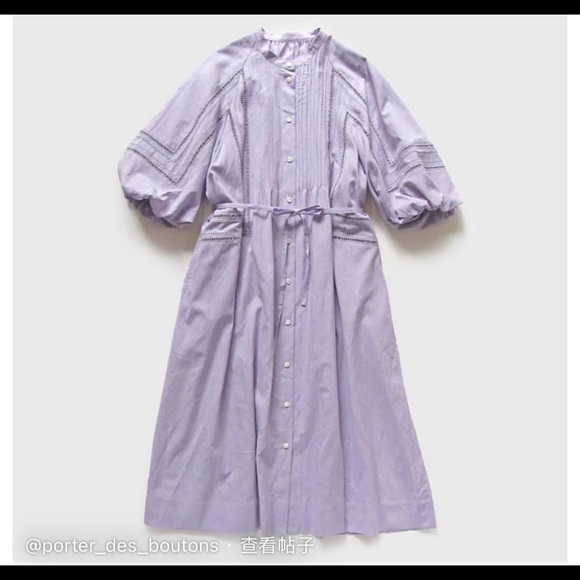 Porter des boutons cotton dress - Picture 7 of 8